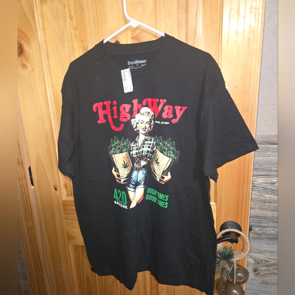 NWT Mens Brandmakers Black 420 Tshirt Size Xl